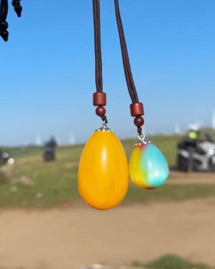 Hand-polished Bodhi Seed Pendant