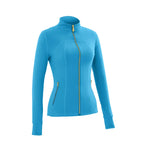 【Gold-Color zipper】Soft Brushed Women's Sporty Jacket, 25'' Inseam Leggings.