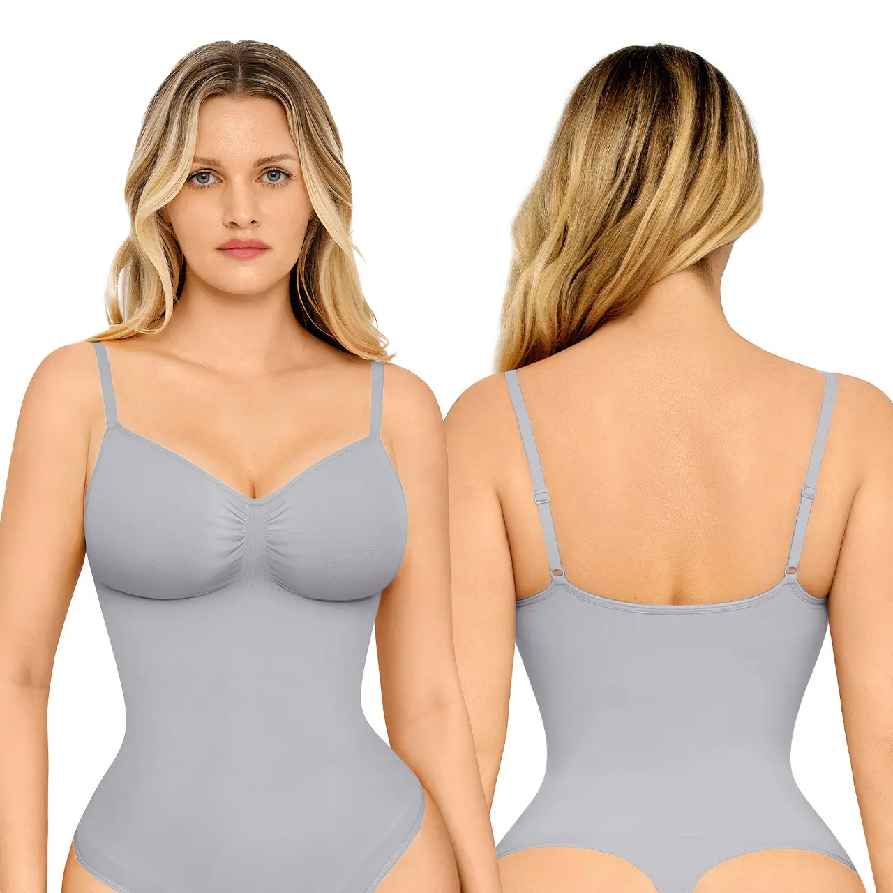 Body enterizo sin costuras con busto cubierto y tanga, ajuste cómodo y moldeador