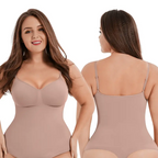 Body enterizo sin costuras con busto cubierto y tanga, ajuste cómodo y moldeador