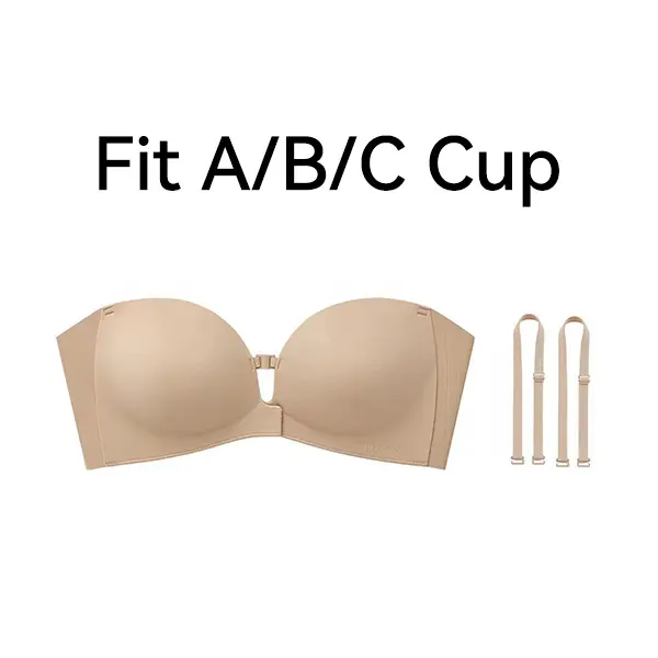 Womens Strapless Front Closure Bra