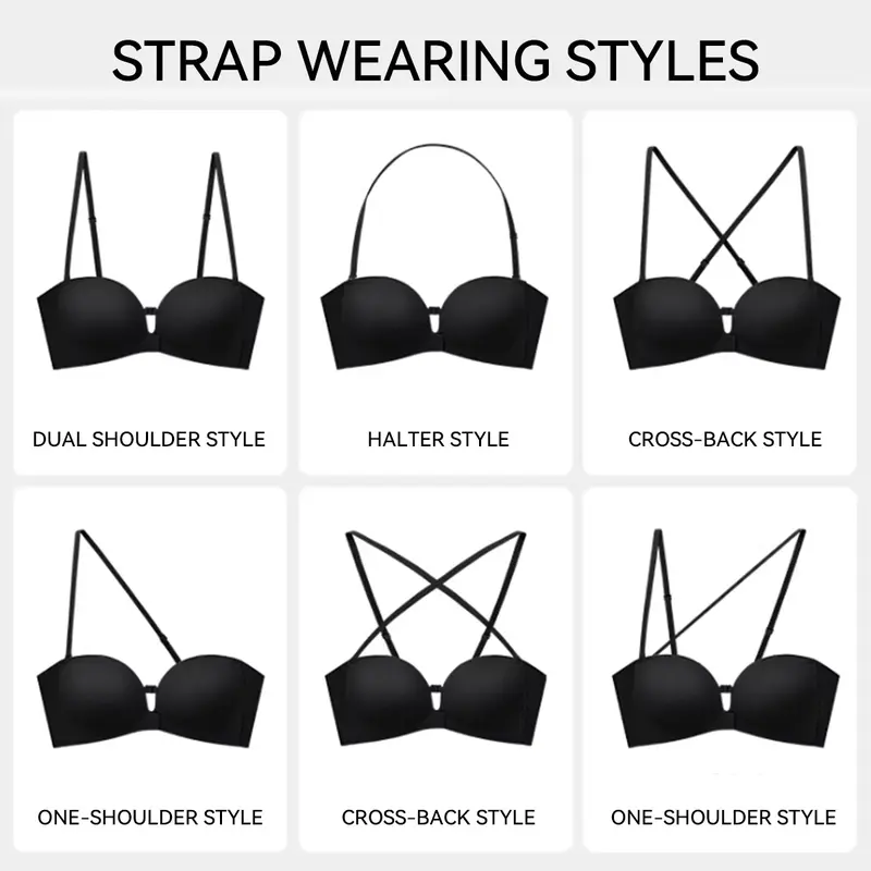 Womens Strapless Front Closure Bra