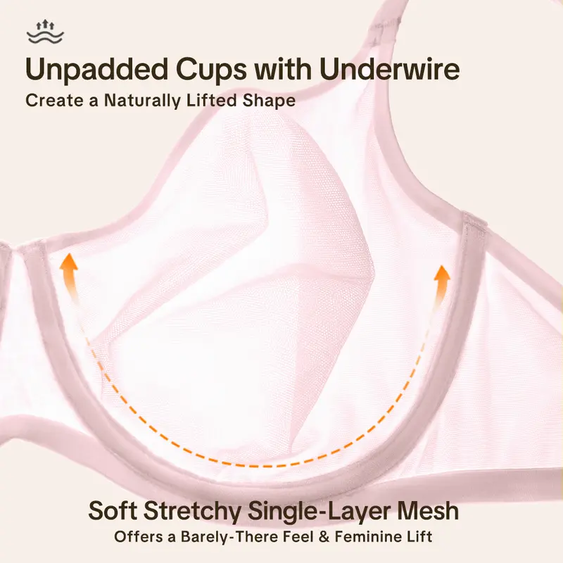 Seraphina Air Light Breathable Sheer Mesh Halter Bra