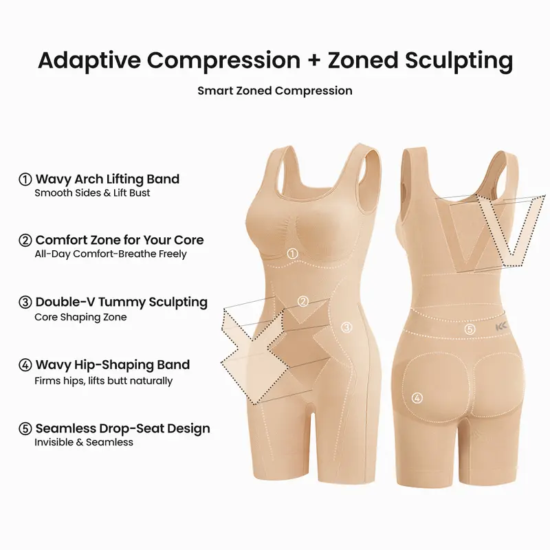 Tummy Control Butt Lifter Bodysuit Belt