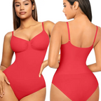 Seamless Covered Bust Jumpsuit Thong Bodysuit Fit Comfort Slimming