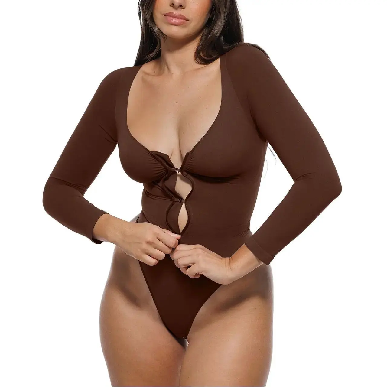Seamless SummerVibes Full-Body Zip Shaped Tight