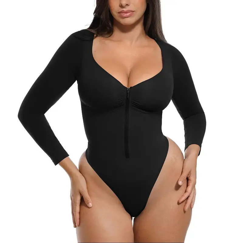Seamless SummerVibes Full-Body Zip Shaped Tight