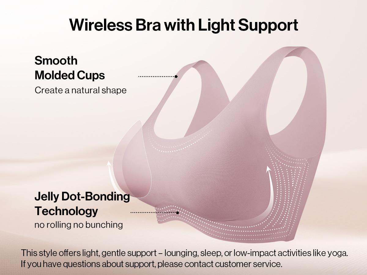 Seamless Bras For Women Full Coverage Wireless Bralette Widen Straps