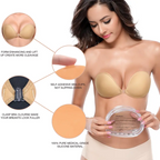 Silicone Adhesive Sticky Push Bra Strapless Bras With Clear Package Bag For Women's Backless Outfit Wedding Dresses Womenswear