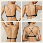 Low Back Backless Bras For Women Seamless Invisible Backless Bra Lightly Lined Demi Multiway Bra Multiway Straps Convertible Halter Bra Everyday