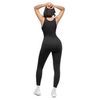 Deep V Shapewear With Chest Support Breathable High-Waisted Tummy Control Jumpsuit
