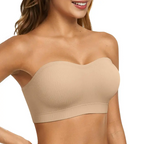 Sujetadores Bandeau Antideslizantes para Mujer con Cómodo Sujetador sin Tirantes, Top de Tubo sin Costuras, Sujetador Suave sin Aros