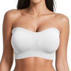 Sujetadores Bandeau Antideslizantes para Mujer con Cómodo Sujetador sin Tirantes, Top de Tubo sin Costuras, Sujetador Suave sin Aros
