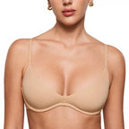 Sujetador Inbarely Plus con escote pronunciado para mujer - Sujetador balconette sexy con aros sin forro
