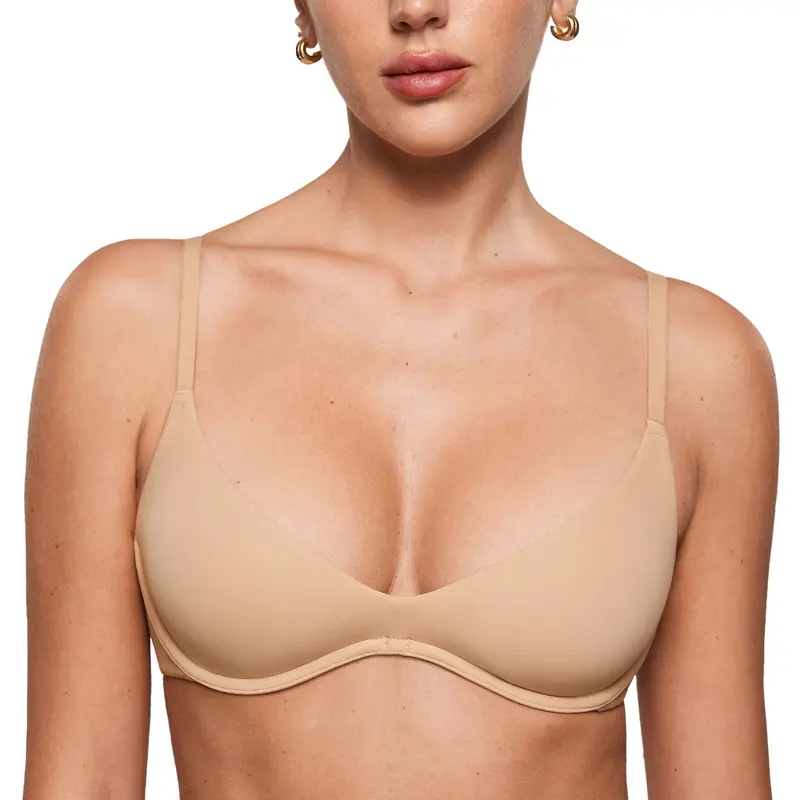 Sujetador Inbarely Plus con escote pronunciado para mujer - Sujetador balconette sexy con aros sin forro