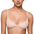 Sujetador Inbarely Plus con escote pronunciado para mujer - Sujetador balconette sexy con aros sin forro