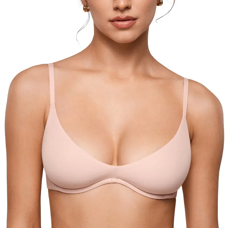 Sujetador Inbarely Plus con escote pronunciado para mujer - Sujetador balconette sexy con aros sin forro