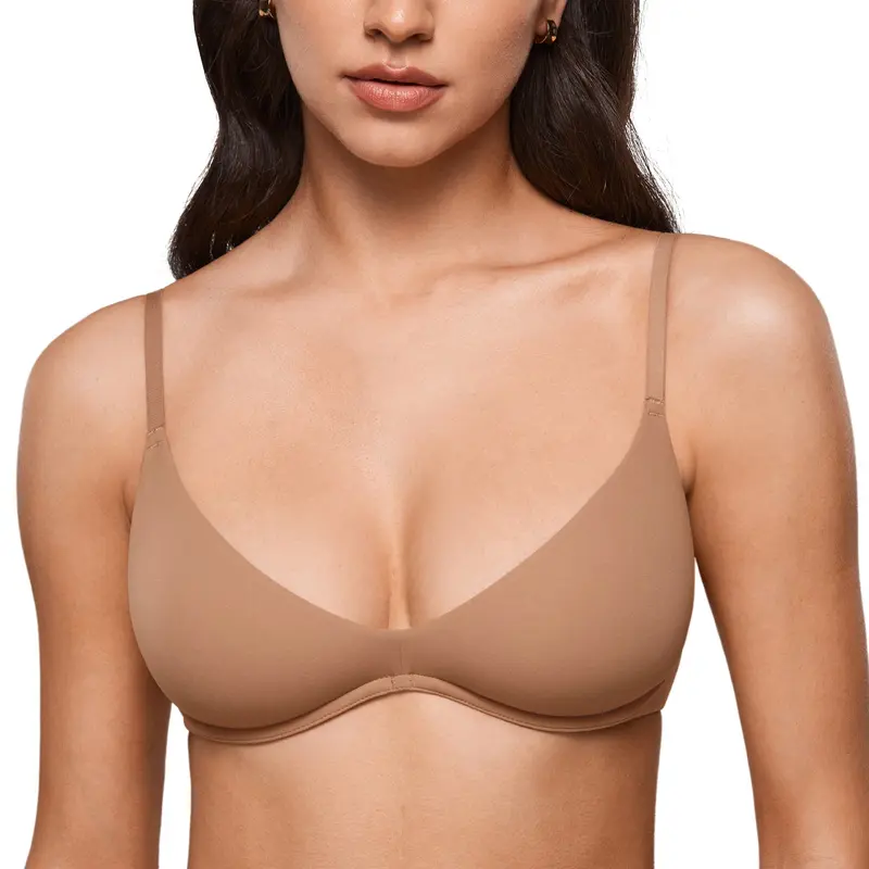 Sujetador Inbarely Plus con escote pronunciado para mujer - Sujetador balconette sexy con aros sin forro