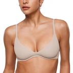 Sujetador Inbarely Plus con escote pronunciado para mujer - Sujetador balconette sexy con aros sin forro