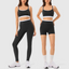 Conjunto de entrenamiento de 2 piezas a juego para mujer, ropa de mujer con leggings de yoga sin costuras y sujetador deportivo acolchado para uso atlético en gimnasio, conjuntos de dos piezas
