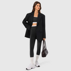 Conjunto de entrenamiento de 2 piezas a juego para mujer, ropa de mujer con leggings de yoga sin costuras y sujetador deportivo acolchado para uso atlético en gimnasio, conjuntos de dos piezas