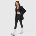 Conjunto de entrenamiento de 2 piezas a juego para mujer, ropa de mujer con leggings de yoga sin costuras y sujetador deportivo acolchado para uso atlético en gimnasio, conjuntos de dos piezas