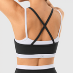 Conjunto de entrenamiento de 2 piezas a juego para mujer, ropa de mujer con leggings de yoga sin costuras y sujetador deportivo acolchado para uso atlético en gimnasio, conjuntos de dos piezas