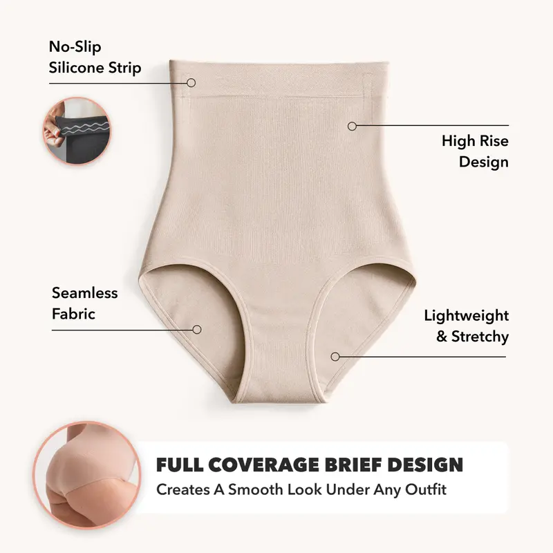High-Waisted Shapewear Panty With Seamless Design