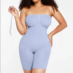 Strapless Shapewear Bodysuit Seamless Shaping Shortie With Removable