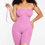 Strapless Shapewear Bodysuit Seamless Shaping Shortie With Removable