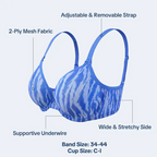 Sujetador Zebra Wild Tallas Grandes Sujetador Halter Transpirable de Verano