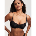 Women's Balconette Sexy Lace Push Up Bra See Through Underwire No Padded