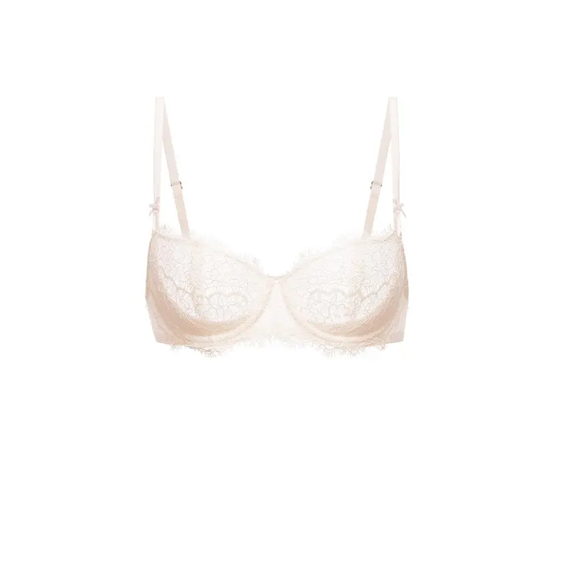 Women's Balconette Sexy Lace Push Up Bra See Through Underwire No Padded