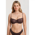 Women's Balconette Sexy Lace Push Up Bra See Through Underwire No Padded