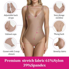 BODY SUT TIPO TANGA DE ESCOTE PRONUNCIADO SIN ARO