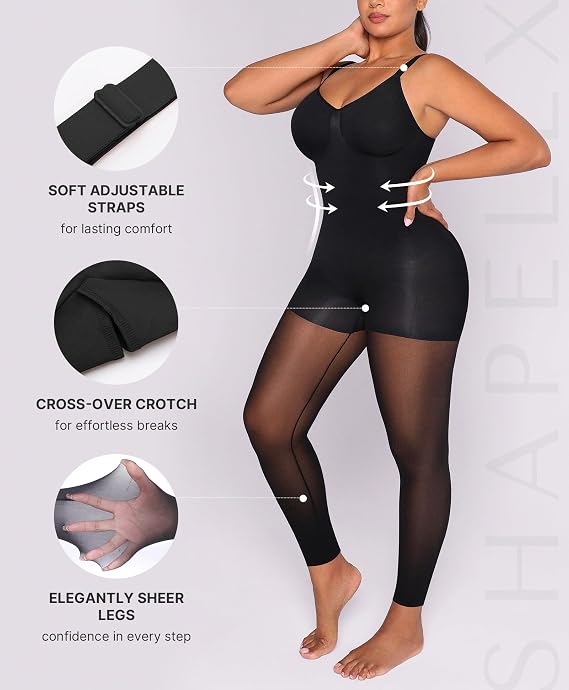 Full Body Shapewear for Women Tummy Control Bodysuit | 4-in-1 shapewear body shaper with tummy control Main Image