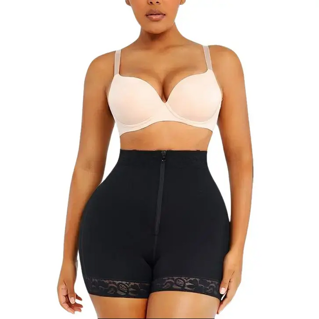 Lace Steel Boned Shapewear for Women Butt Enhancer Tummy Tucking Shorts Womenswear Hover Image
