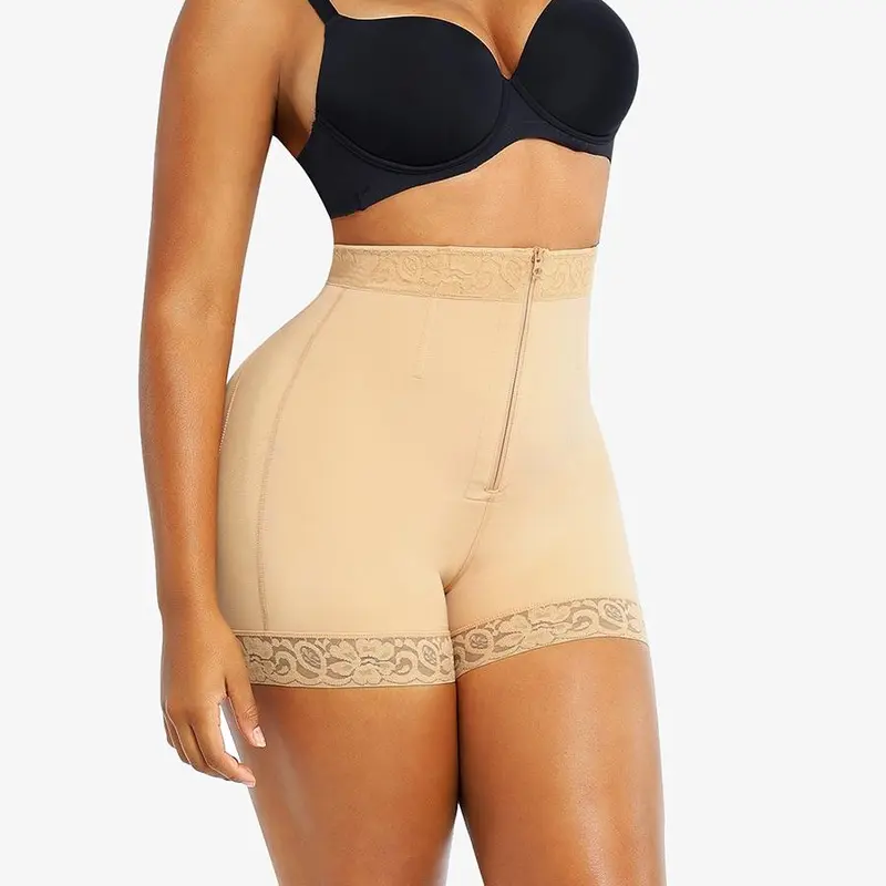 Lace Steel Boned Shapewear for Women Butt Enhancer Tummy Tucking Shorts Womenswear