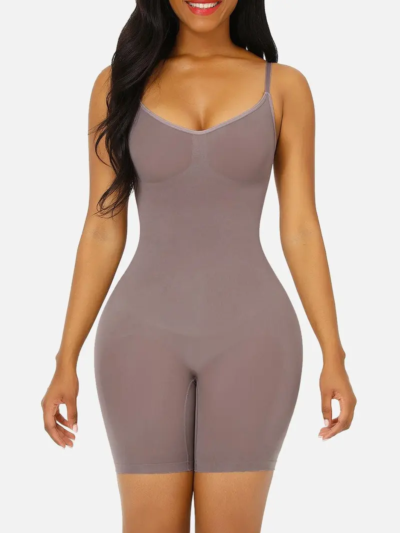 Faja para mujer levanta glúteos body sin costuras Faja sin costuras para mujer cómoda con tirantes delgados Ropa interior básica de cadera