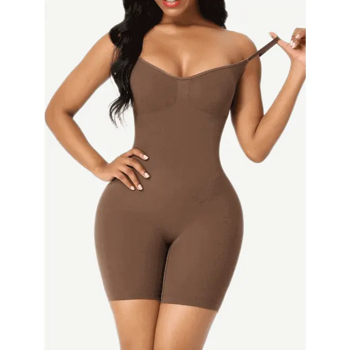 Faja para mujer levanta glúteos body sin costuras Faja sin costuras para mujer cómoda con tirantes delgados Ropa interior básica de cadera