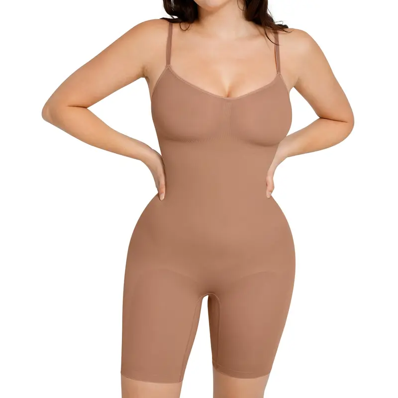 Faja para mujer levanta glúteos body sin costuras Faja sin costuras para mujer cómoda con tirantes delgados Ropa interior básica de cadera