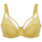 Floral Lace Minimizer Bra Unlined Unpadded Full Coverage Plus Size Underwire Breathable Mesh Cup Comfort Support For Women