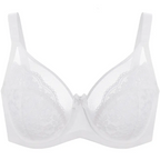 Floral Lace Minimizer Bra Unlined Unpadded Full Coverage Plus Size Underwire Breathable Mesh Cup Comfort Support For Women