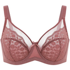 Floral Lace Minimizer Bra Unlined Unpadded Full Coverage Plus Size Underwire Breathable Mesh Cup Comfort Support For Women