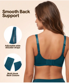 CoolCurve Unlined Plus Size Ice Silk Cooling 3D Curved Flexible Double Layer Cup Low Cut Balconette Bra
