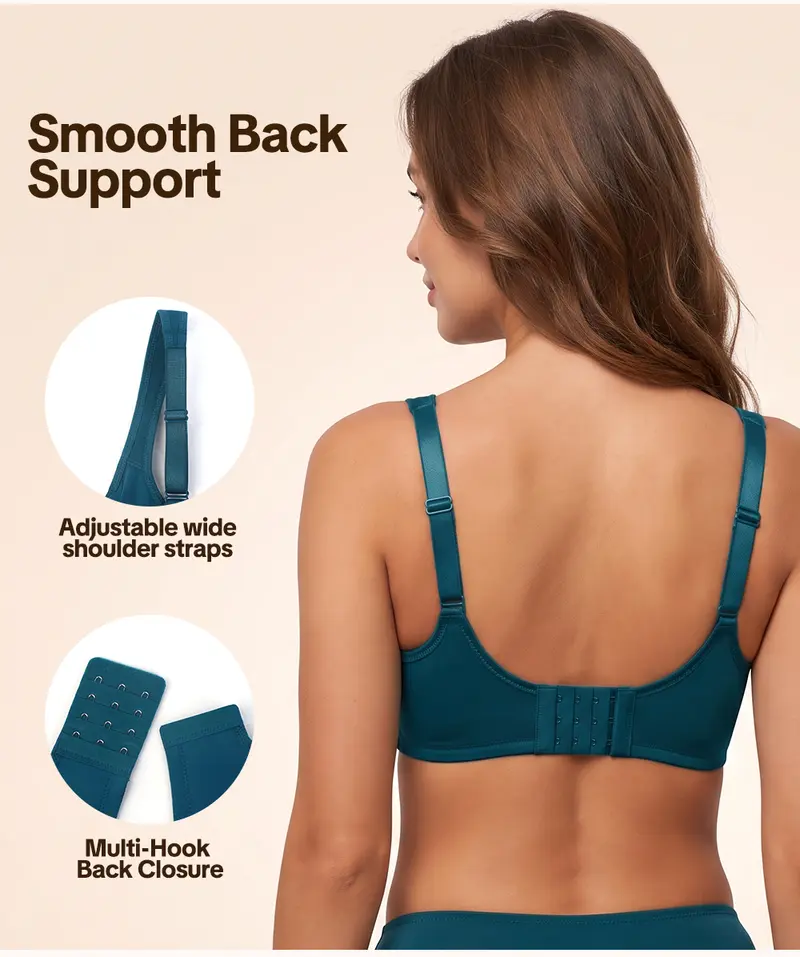 CoolCurve Unlined Plus Size Ice Silk Cooling 3D Curved Flexible Double Layer Cup Low Cut Balconette Bra