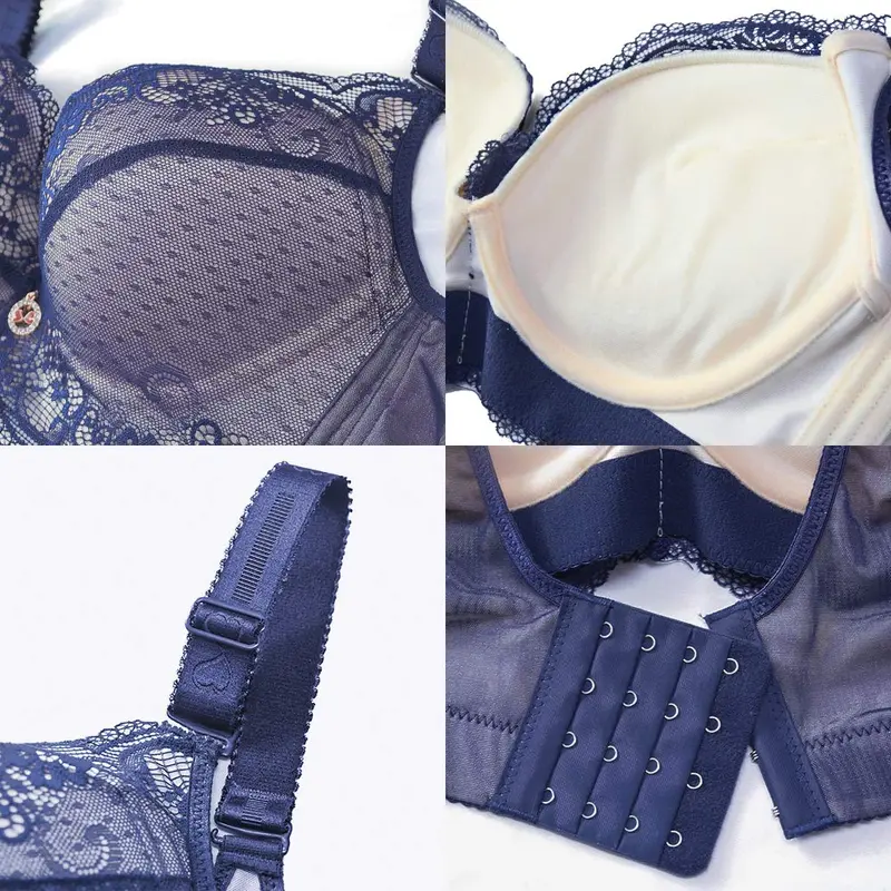 Padded Push Up Lace Bras for Women Underwire Bras Comfort Floral