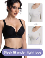 Wireless Add 2 Cups Padded Plunge Bras Back Smoothing Push Up Brasieres