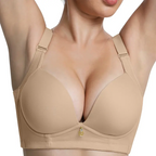 Wireless Add 2 Cups Padded Plunge Bras Back Smoothing Push Up Brasieres