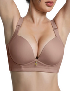 Wireless Add 2 Cups Padded Plunge Bras Back Smoothing Push Up Brasieres